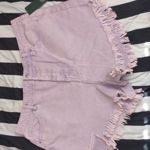 NWT distressed lavender shorts